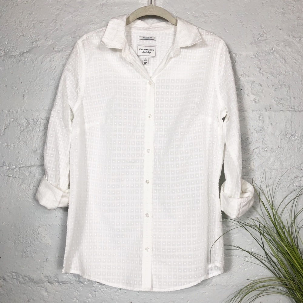 Charter Club Relaxed Fit Button Down Shirt